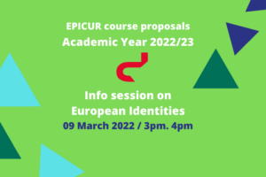 EPICUR course proposals. Info session for teachers – Focus: European identities